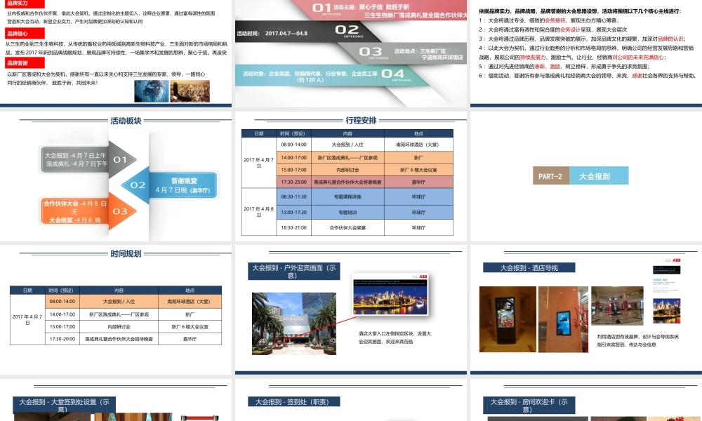 2017三生生物科技厂区落成典礼暨全国合作伙伴大会策划案.pptx