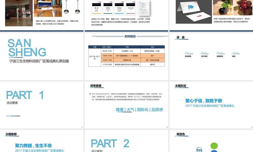 2017三生生物科技厂区落成典礼暨全国合作伙伴大会策划案.pptx