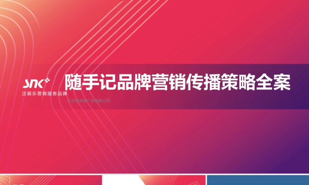 随手记品牌营销传播策略全案思恩客.ppt
