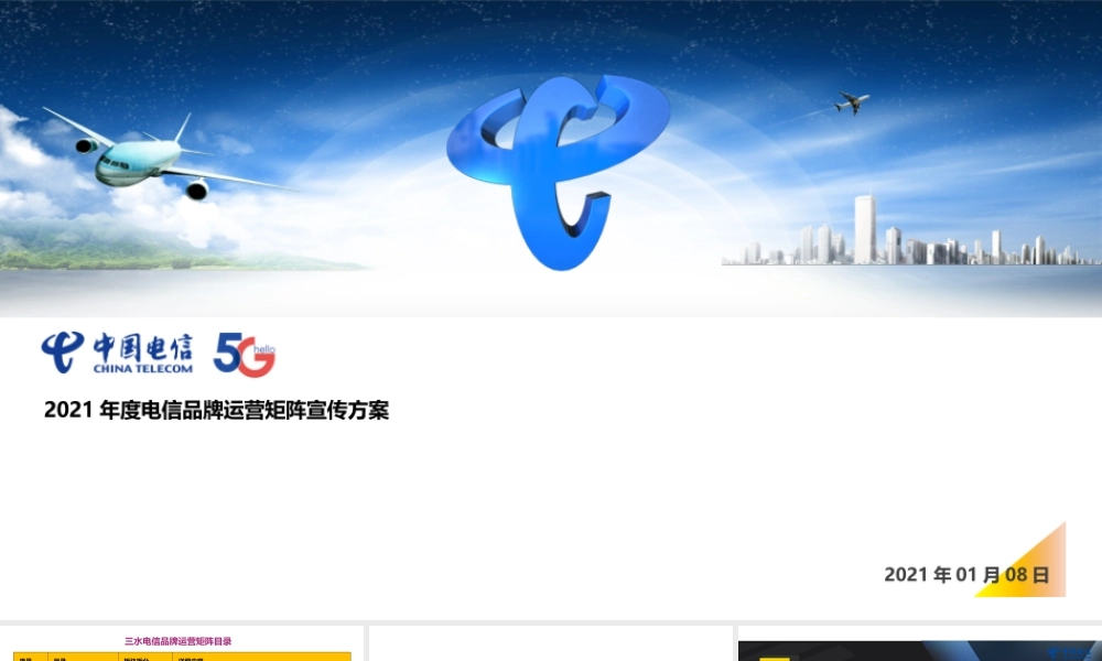 2021中国电信年度传播营销方案.pptx