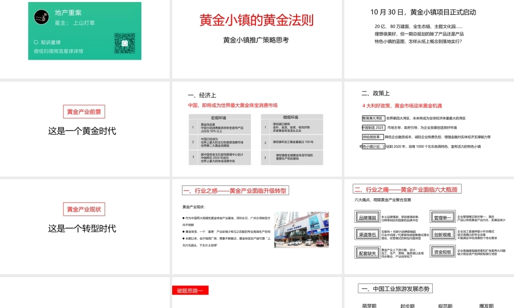 64.广东东莞黄金产业小镇推广策略案.pptx