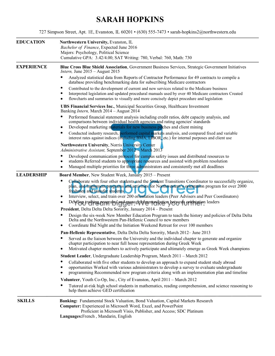resume sample(finance3)(1).pdf_第1页
