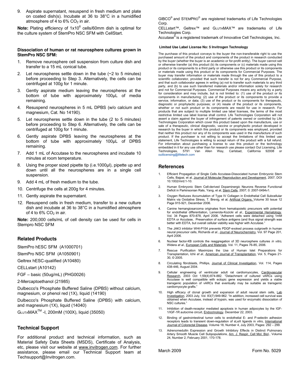 StemPro® Accutase® Cell Dissociation Reagent.pdf_第2页