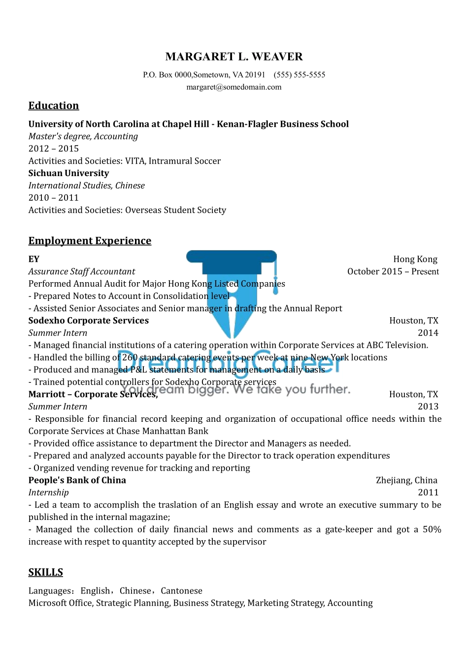 resume sample(四大5)(1).pdf_第1页
