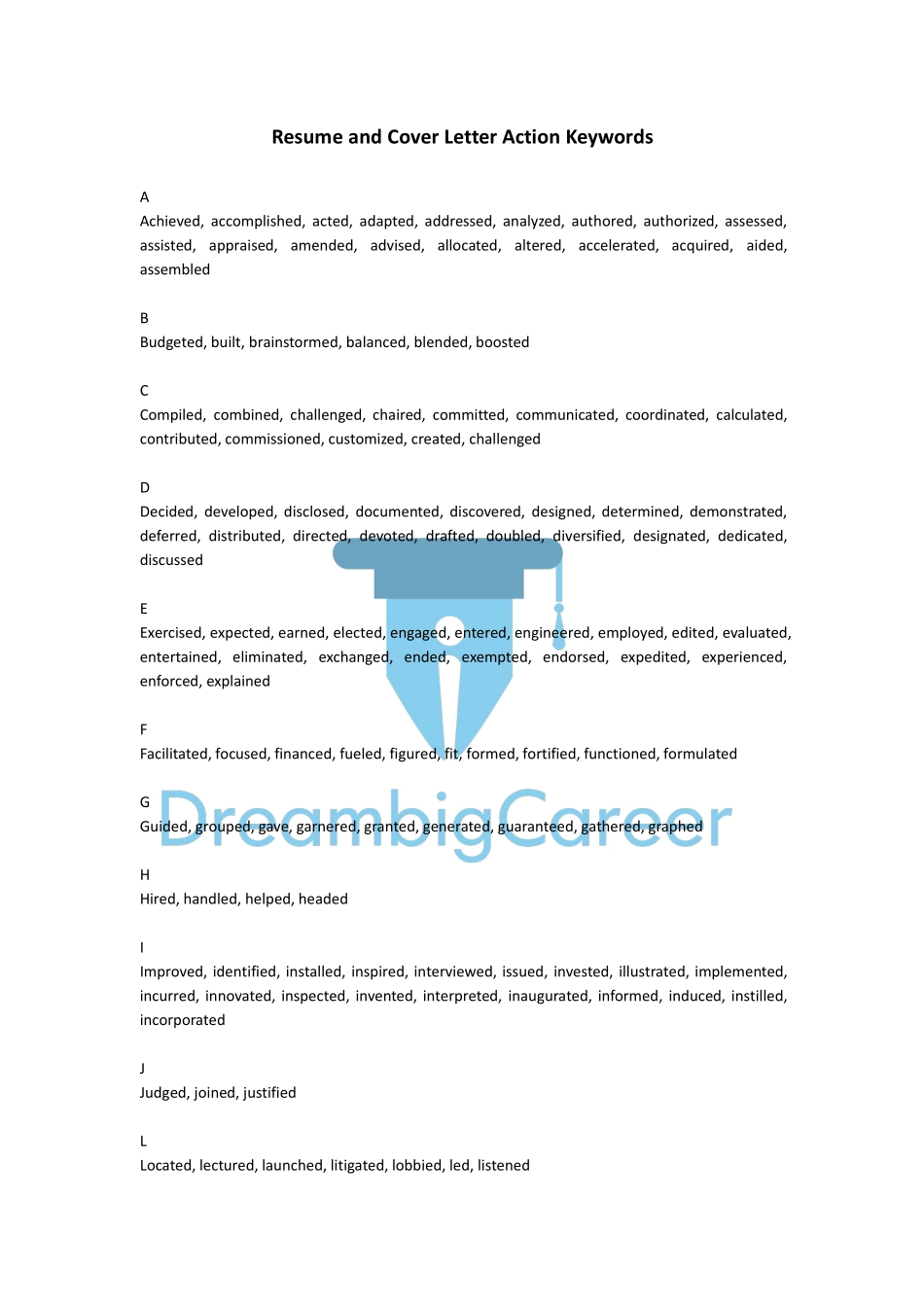 Resume and Cover Letter Action Keywords(2)(1)(1).pdf_第1页