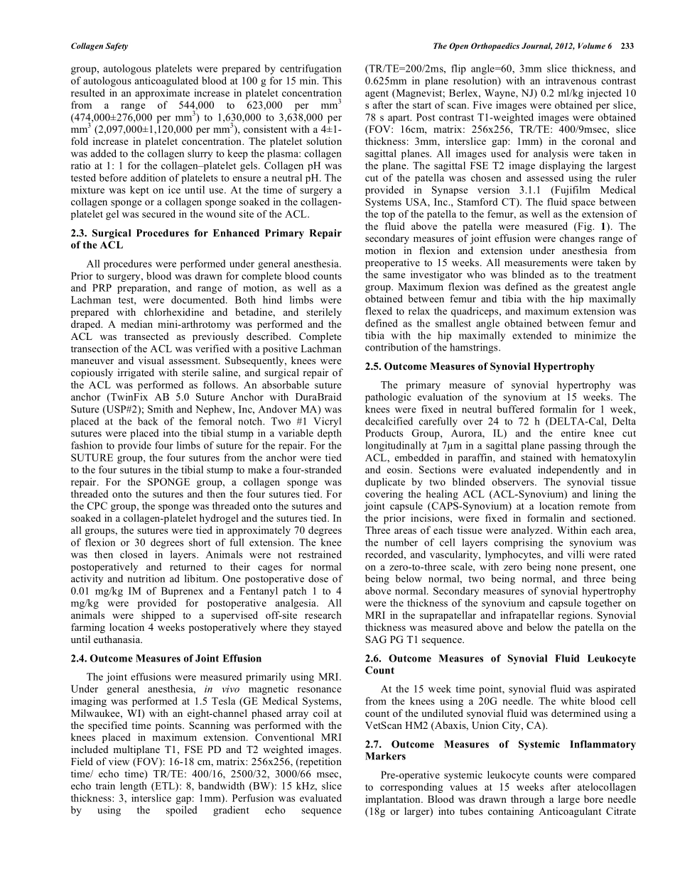 Safety of Intra-Articular Use of Atelocollagen for Enhanced Tissue Repair.pdf_第3页