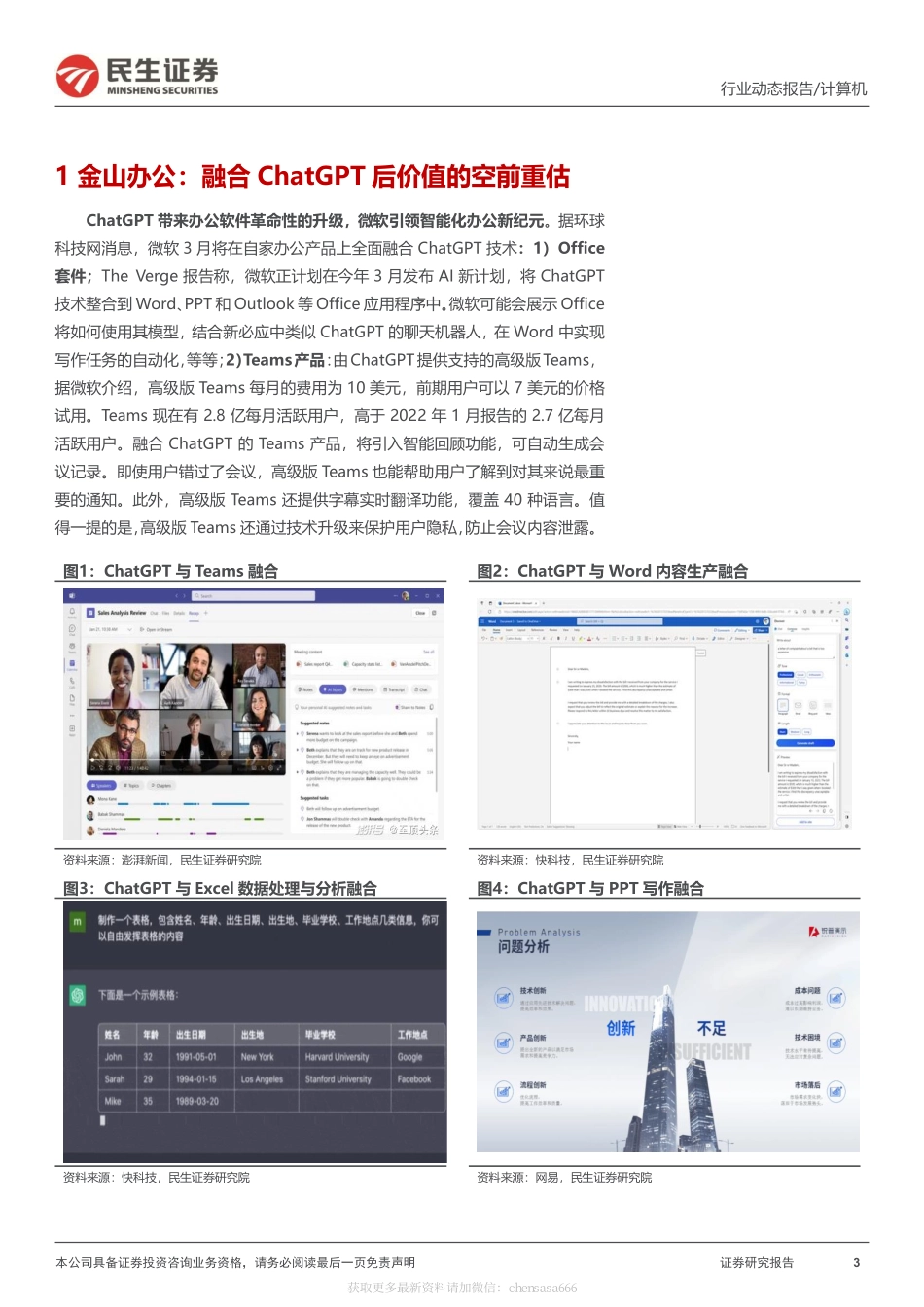 计算机行业动态报告：ChatGPT系列报告：重构办公软件价值天花板-230214.pdf_第3页