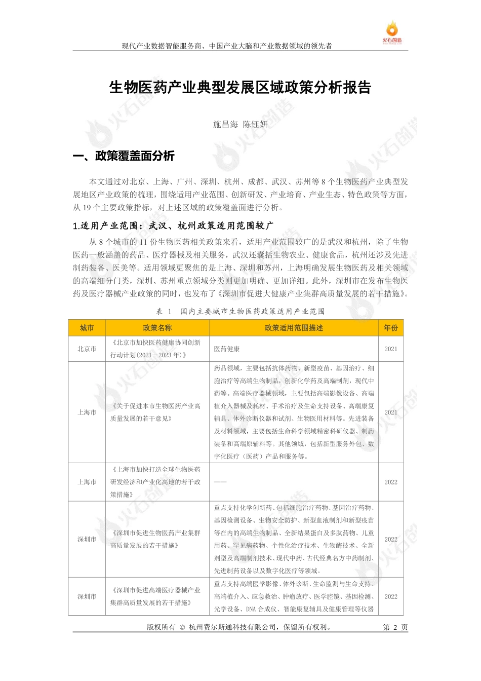 火石创造生物医药产业典型发展区域政策分析报告-2023.09-17页-WN9.pdf_第3页