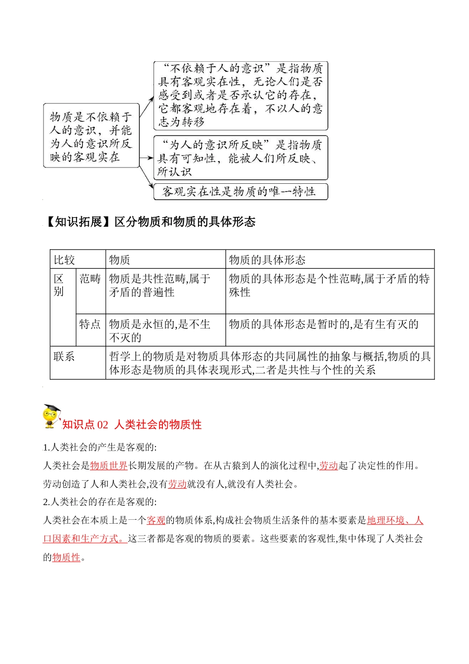 2.1世界的物质性（教师版）-高二政治同步精品讲义（统编版必修4）.docx_第2页