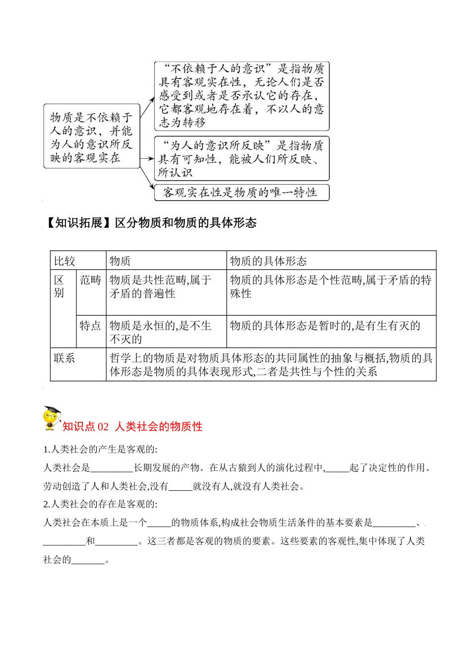 2.1世界的物质性（学生版）-高二政治同步精品讲义（统编版必修4）.docx_第2页