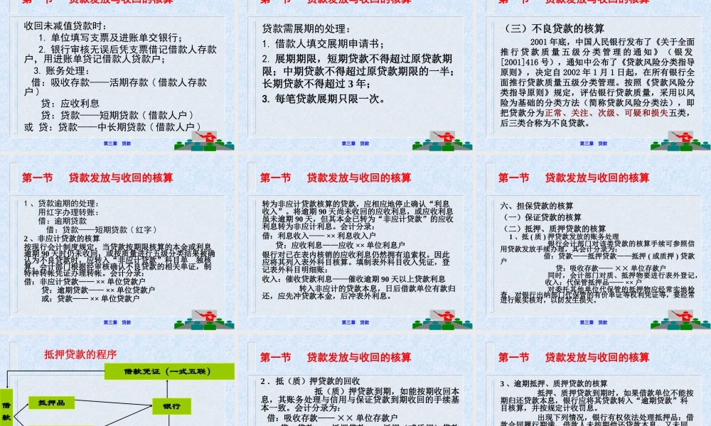 《银行会计》（第三章 贷款）.ppt