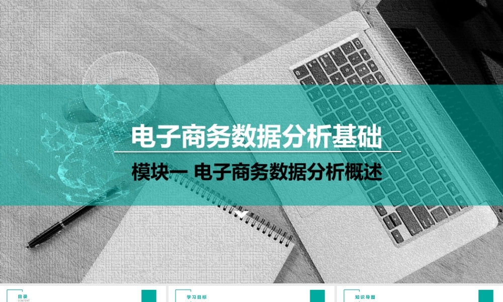 （模块一）单元一 认识电子商务数据及数据分析.pptx