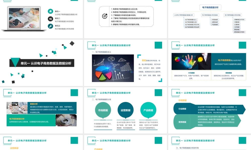 （模块一）单元一 认识电子商务数据及数据分析.pptx