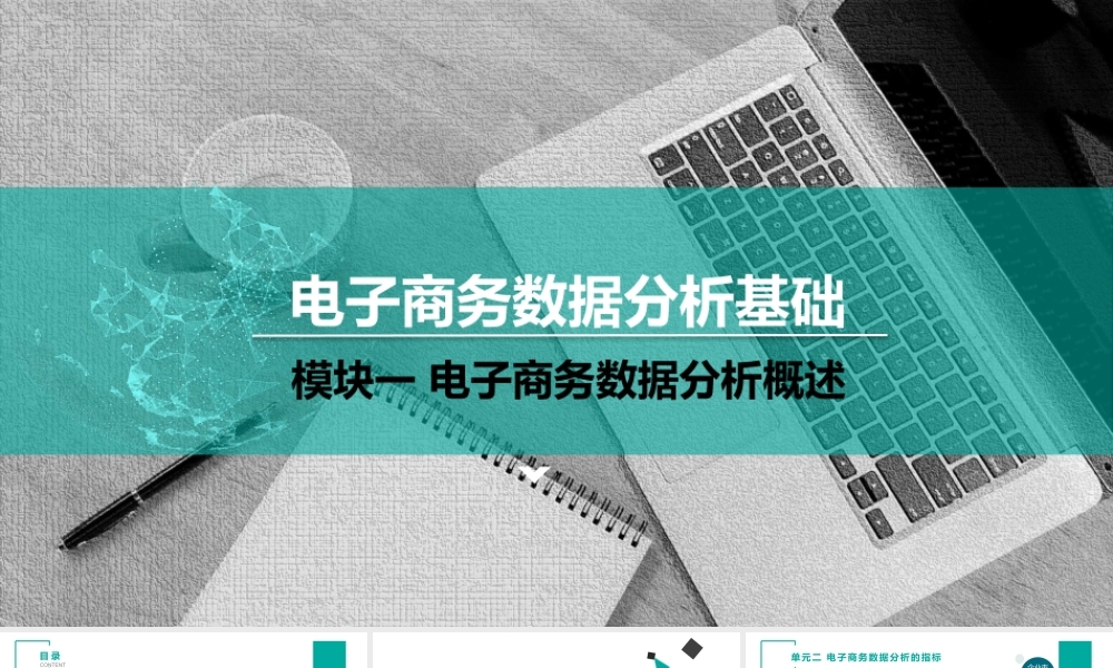 （模块一）单元二 电子商务数据分析的指标.pptx
