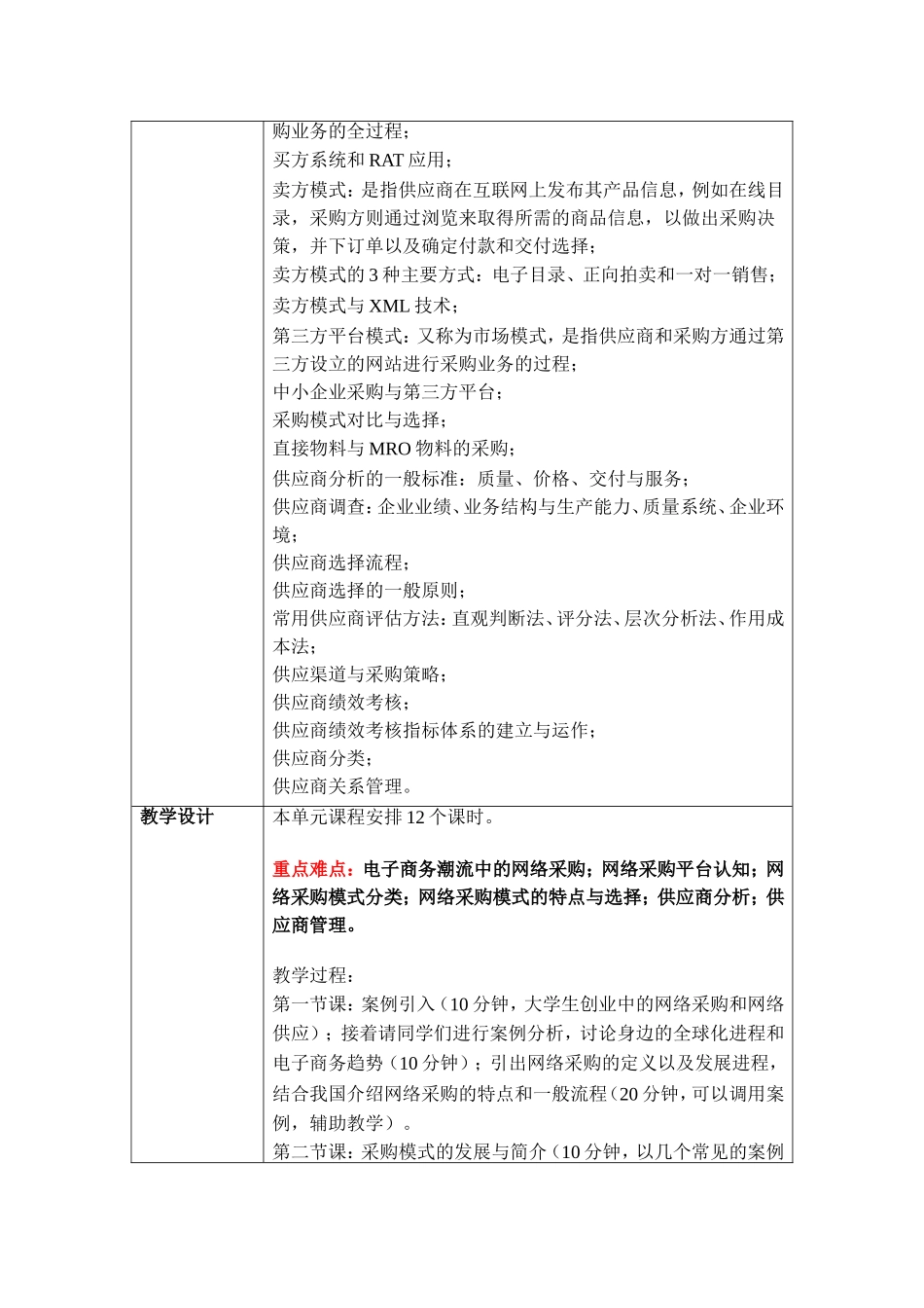 2职业活动教学设计（第6章 网络采购概述）.doc_第2页