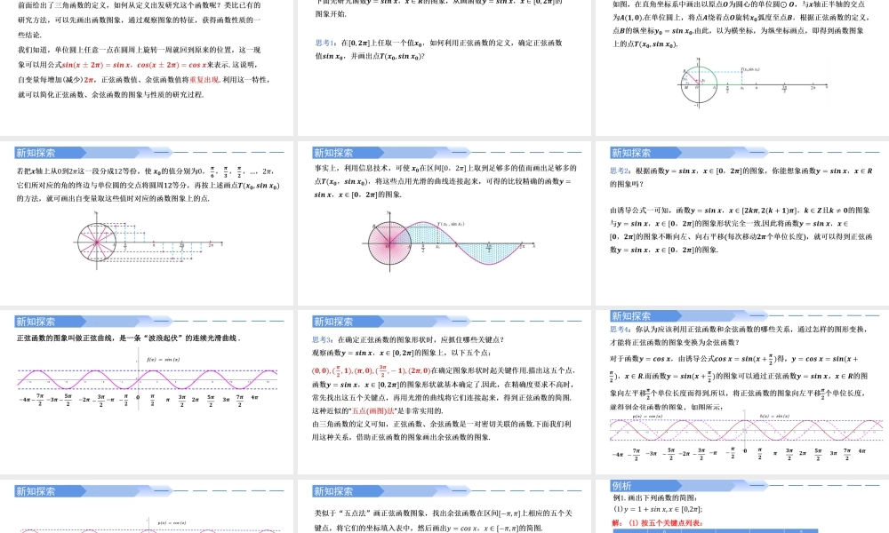 5.4.1正弦函数、余弦函数的图象-2021-2022学年高一数学上学期同步精讲课件(人教A版2019必修第一册).pptx