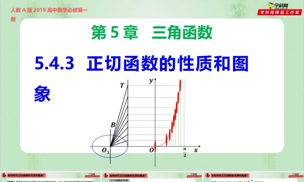 5.4.3 正切函数的性质和图象（备课件）-【上好课】2021-2022学年高一数学同步备课系列（人教A版2019必修第一册）.pptx