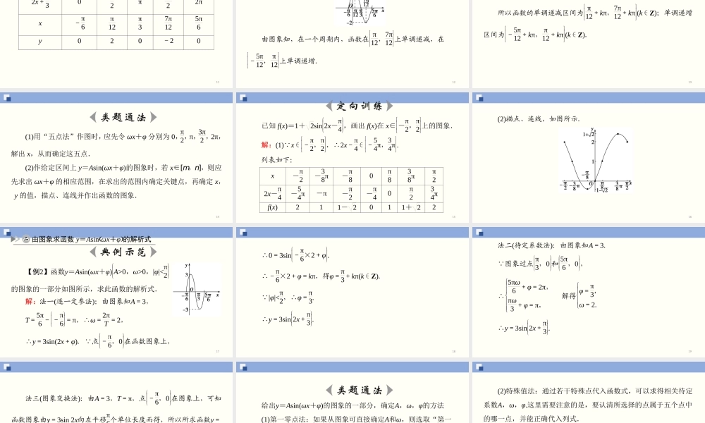 5.6 函数y＝Asin(ωx＋φ)(第2课时)（课件）-2020-2021学年上学期高一数学同步精品课堂（新教材人教版必修第一册）.ppt