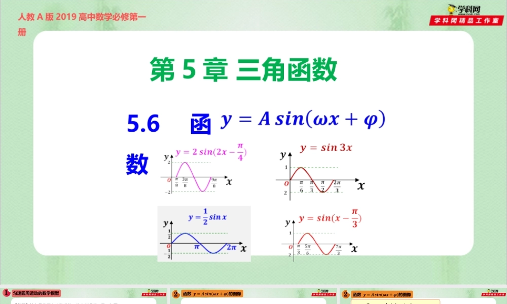 5.6 函数y=A sin (ωx+φ)（备课件）-【上好课】2021-2022学年高一数学同步备课系列（人教A版2019必修第一册）.pptx