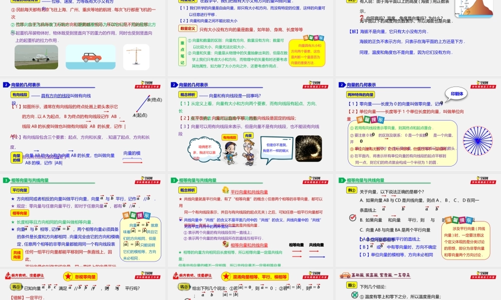 6.1 平面向量的概念-2020-2021学年高一数学同步教学课件（人教A版2019必修第二册）.pptx