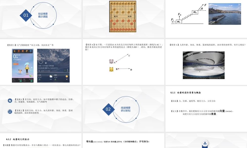 6.1平面向量的概念 课件-2021-2022学年高一下学期数学人教A版（2019）必修第二册.pptx