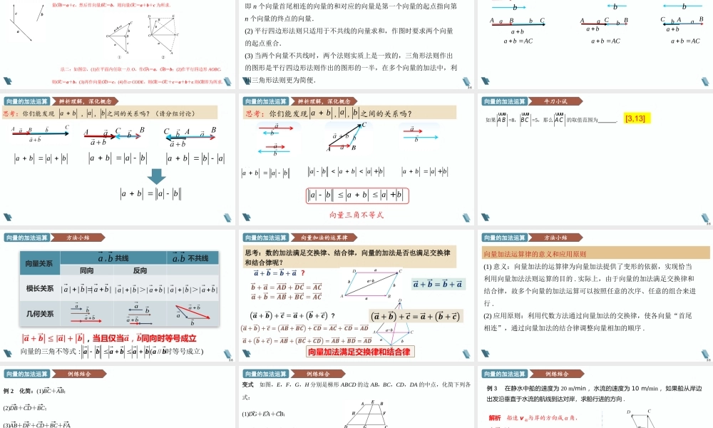 6.2.1 向量的加法运算（教学课件）-【上好课】高一数学同步备课系列（人教A版2019必修第二册）.pptx