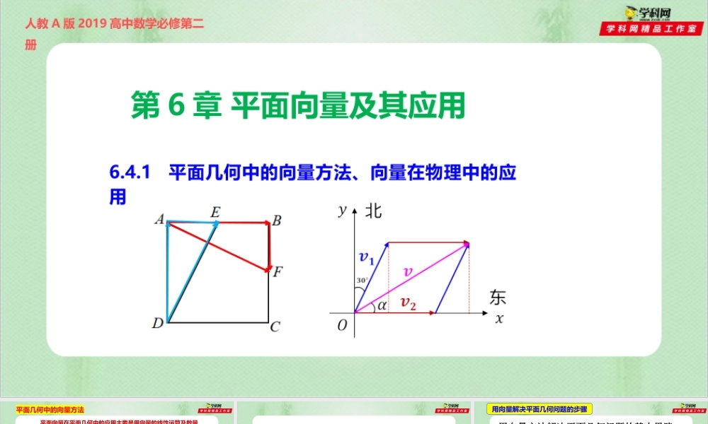 6.4.1-2 平面几何的向量方法、向量在物理中的应用举例（备课件）-【上好课】2021-2022学年高一数学同步备课系列（人教A版2019必修第二册）.pptx