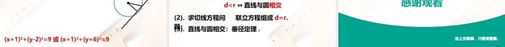 6.5 直线与圆的位置关系(PPT)-【中职数学】2022-2023学年高一下学期同步教学课件（高教版·2021 基础模块下册）.pptx