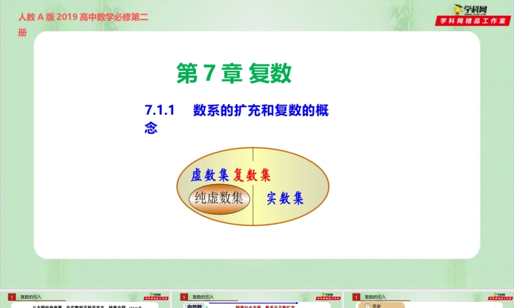7.1.1 数系的扩充和复数的概念（备课件）-【上好课】2021-2022学年高一数学同步备课系列（人教A版2019必修第二册）.pptx