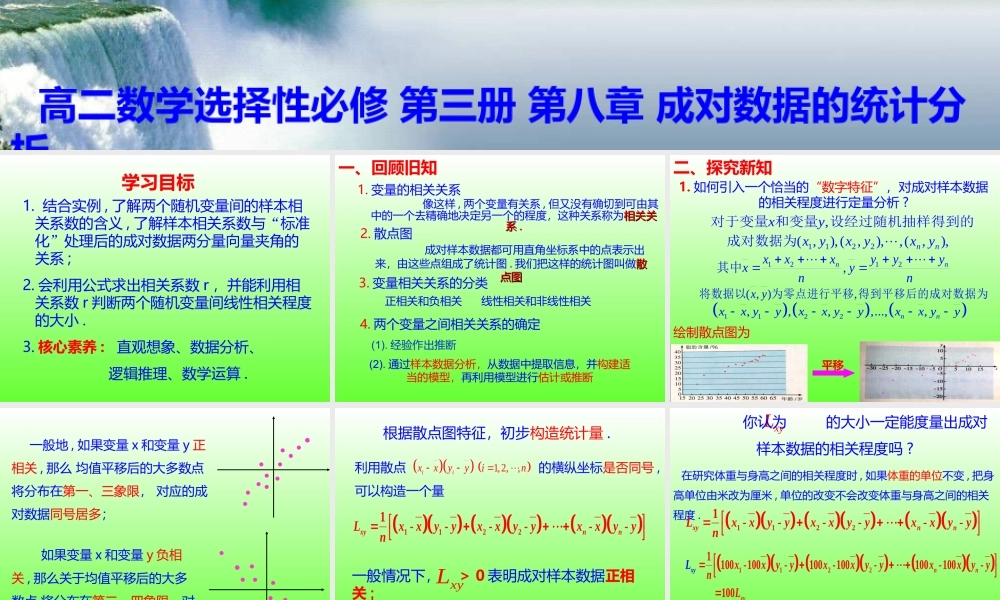 8.1.2样本的相关系数-【新教材】2020-2021学年人教A版（2019）高中数学选择性必修第三册课件.ppt