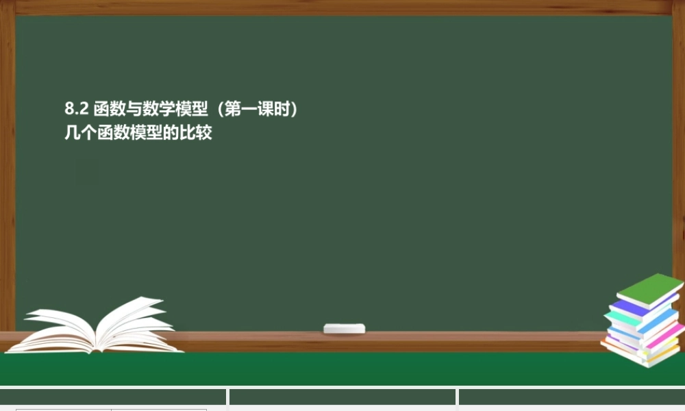 8.2函数与数学模型（第1课时 几个函数模型的比较）（课件）-2021-2022学年高一数学同步精品课件（苏教版2019必修第一册）.pptx