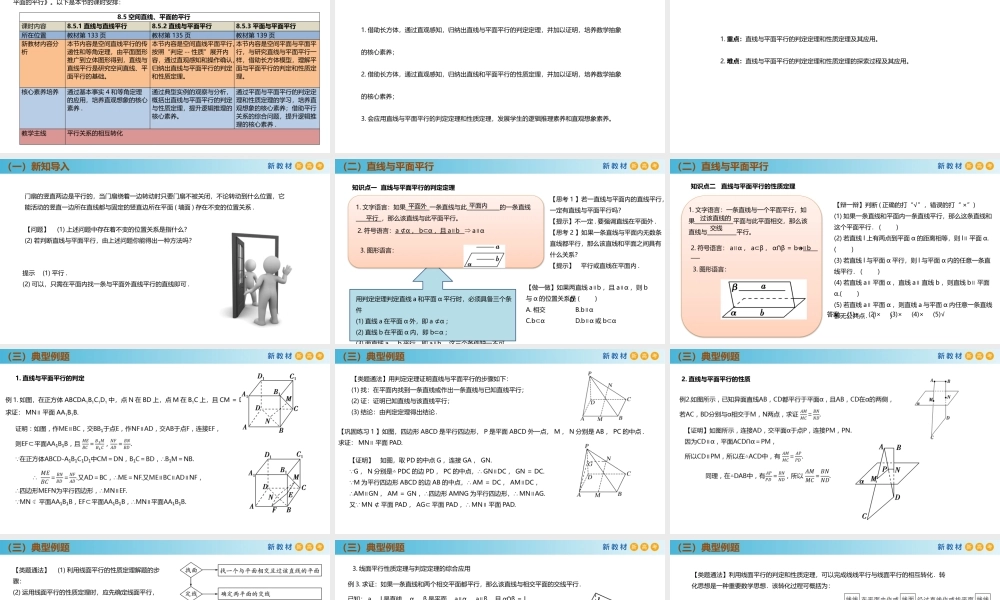 8.5.2直线与平面平行（PPT）-2021-2022学年高一数学同步备课 (人教A版2019 必修第二册).pptx