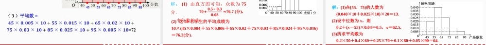 9.2.3 总体集中趋势的估计课件-2022-2023学年高一下学期数学人教A版（2019）必修第二册.pptx