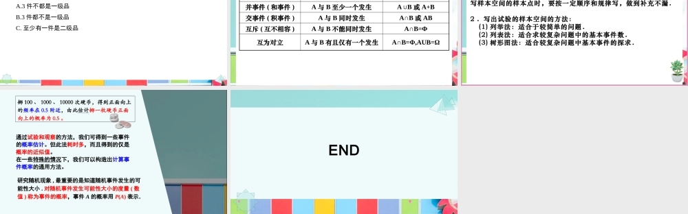 10.1.2 事件的关系和运算（课件）-2022-2023学年高一数学同步精品课堂（人教A版2019必修第二册）.pptx