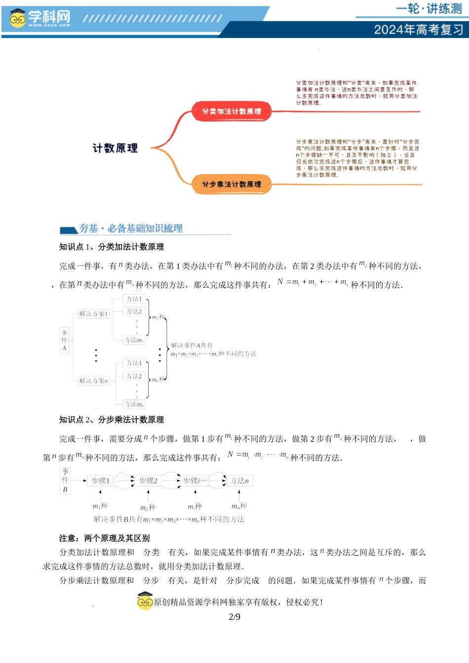 第01讲 计数原理（三大题型）（讲义）（原卷版）.docx_第2页
