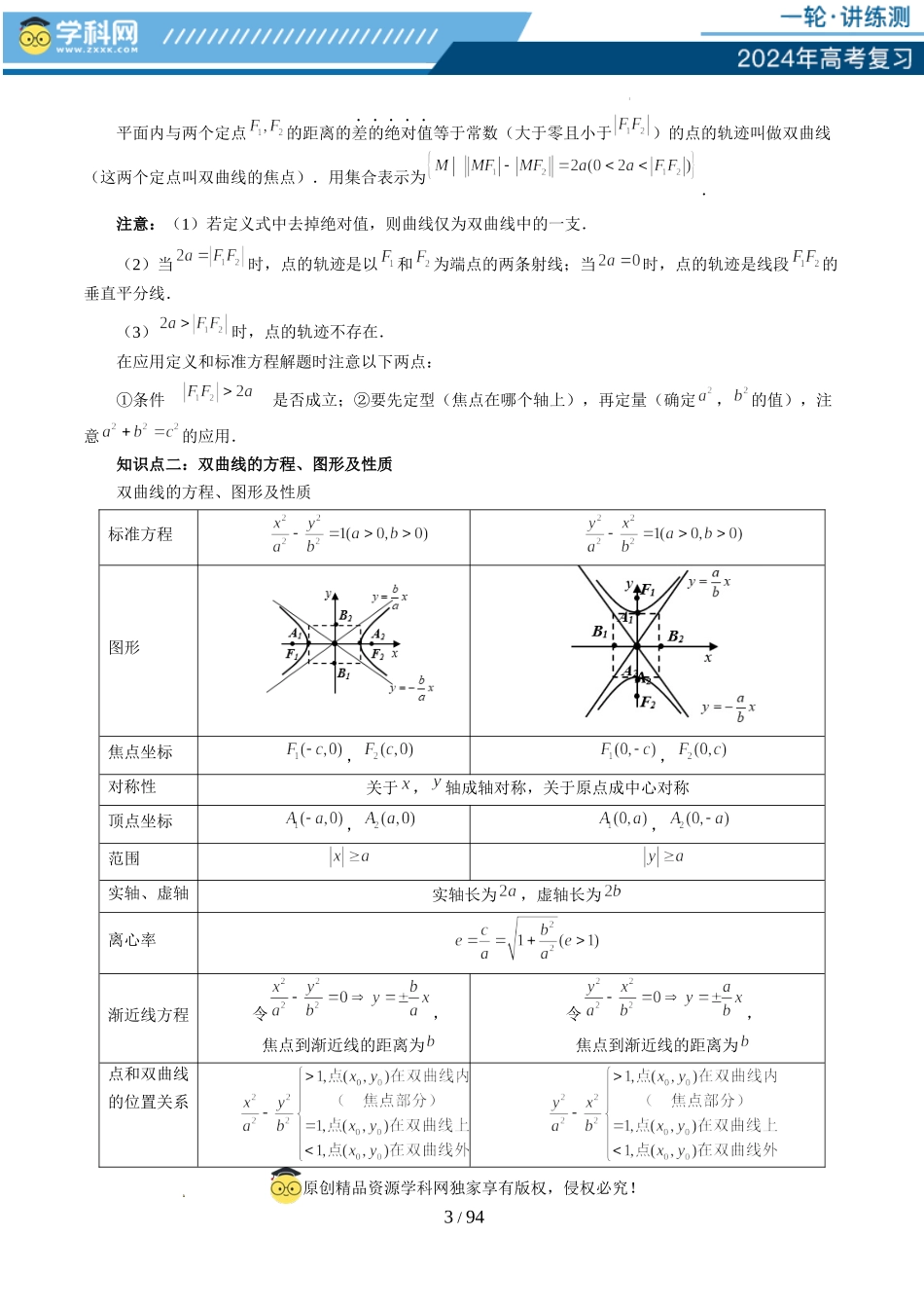 第06讲 双曲线及其性质（十大题型）（讲义）（解析版）.docx_第3页