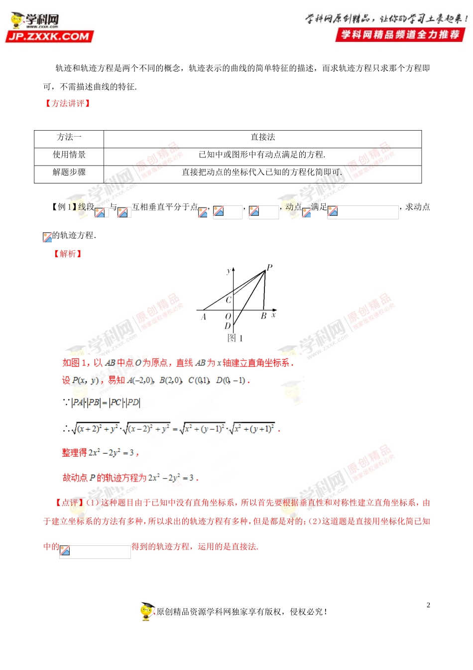 第77讲 轨迹方程的求法-高中数学常见题型解法归纳反馈训练及详细解析.doc_第2页