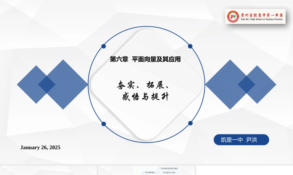 第六章 平面向量及其应用 章节复习 课件-2021-2022学年高一下学期数学人教A版（2019）必修第二册.pptx