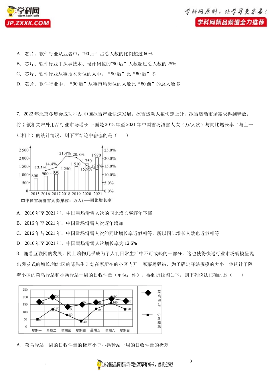 期末高分必刷多选题（30道）-2021-2022学年高一数学下学期《考点·题型·密卷》期末精讲精练高效复习专题（人教A版2019必修第二册）.docx_第3页