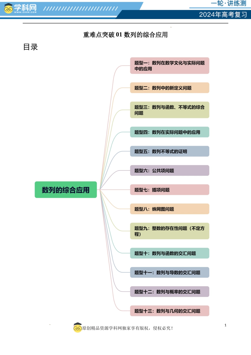 重难点突破01 数列的综合应用 （十三大题型）（解析版）.docx_第1页