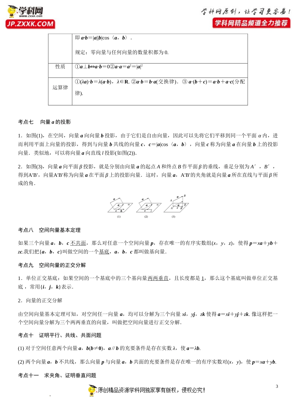 专题一 空间向量与立体几何（考点题型归纳）-2021-2022学年高二数学上学期《考点•题型•难点》期末高效复习（人教A版2019选择性必修第一、二册）.doc_第3页