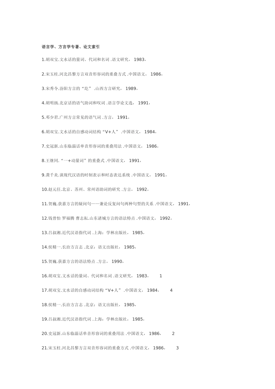 语言学方言学专著论文索引.doc_第1页