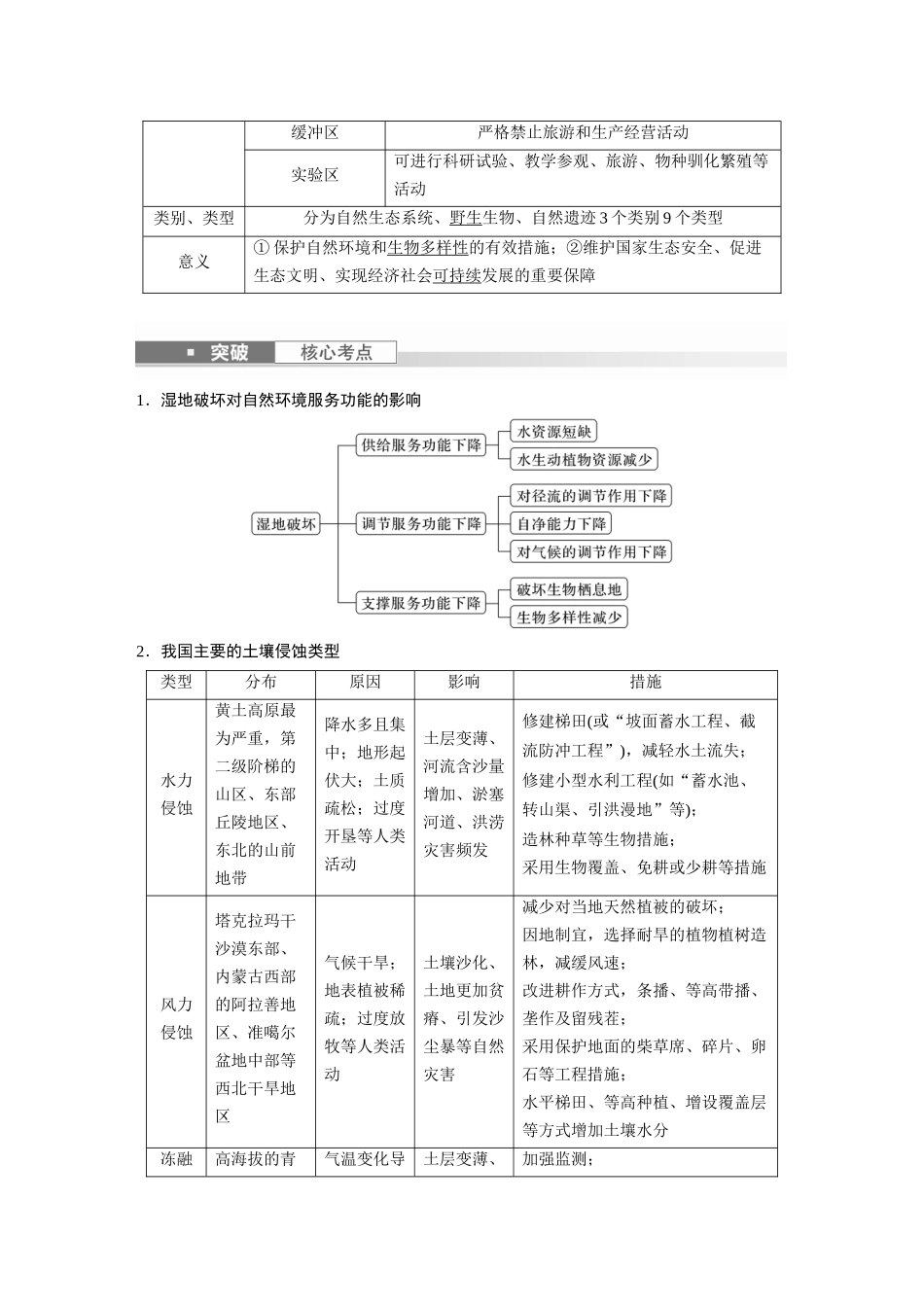 2024年高考地理一轮复习（新人教版） 第4部分　第3章　课时75　生态保护与国家安全.docx_第2页