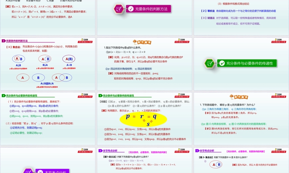 [29097646]1.2.2 充分条件和必要条件-2021-2022学年高一数学同步教学课件（沪教版2020必修第一册）.pptx