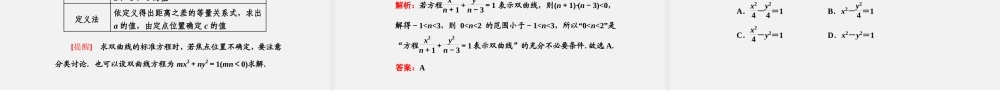 [30650234]第三章圆锥曲线方程—双曲线【复习课件】-2021-2022学年高二数学单元复习过过过（人教A版2019选择性必修第一册 第二册）.pptx