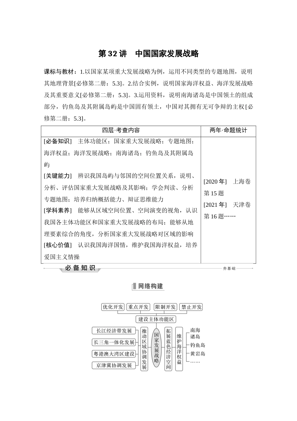 第32讲 中国国家发展战略.DOCX_第1页
