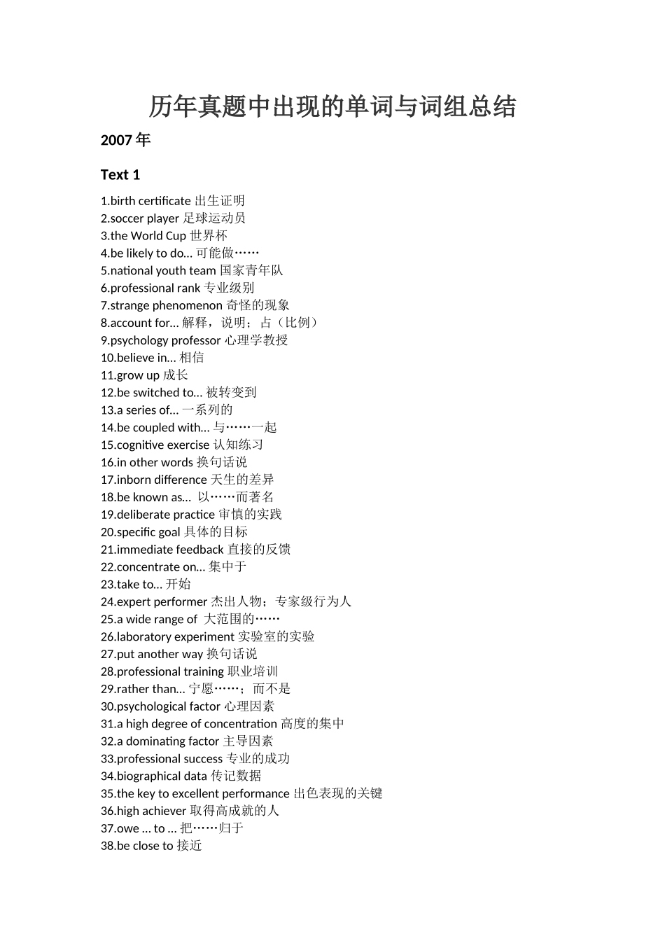 考研英语历年真题中出现的单词与词组总结.docx_第1页