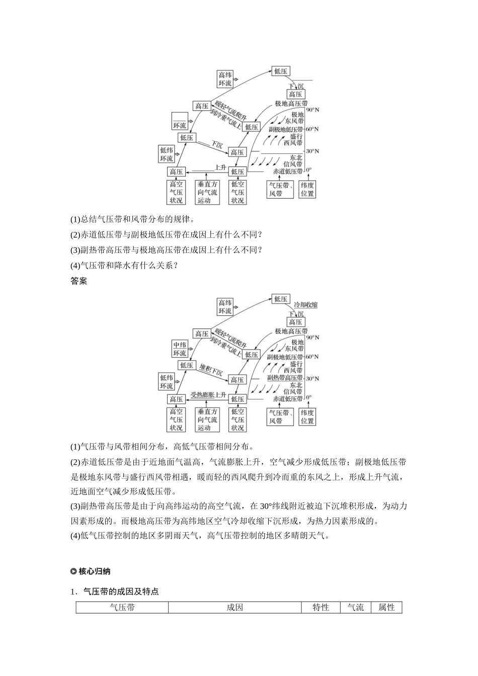 第三章 第二节 课时1 气压带和风带的形成.docx_第3页