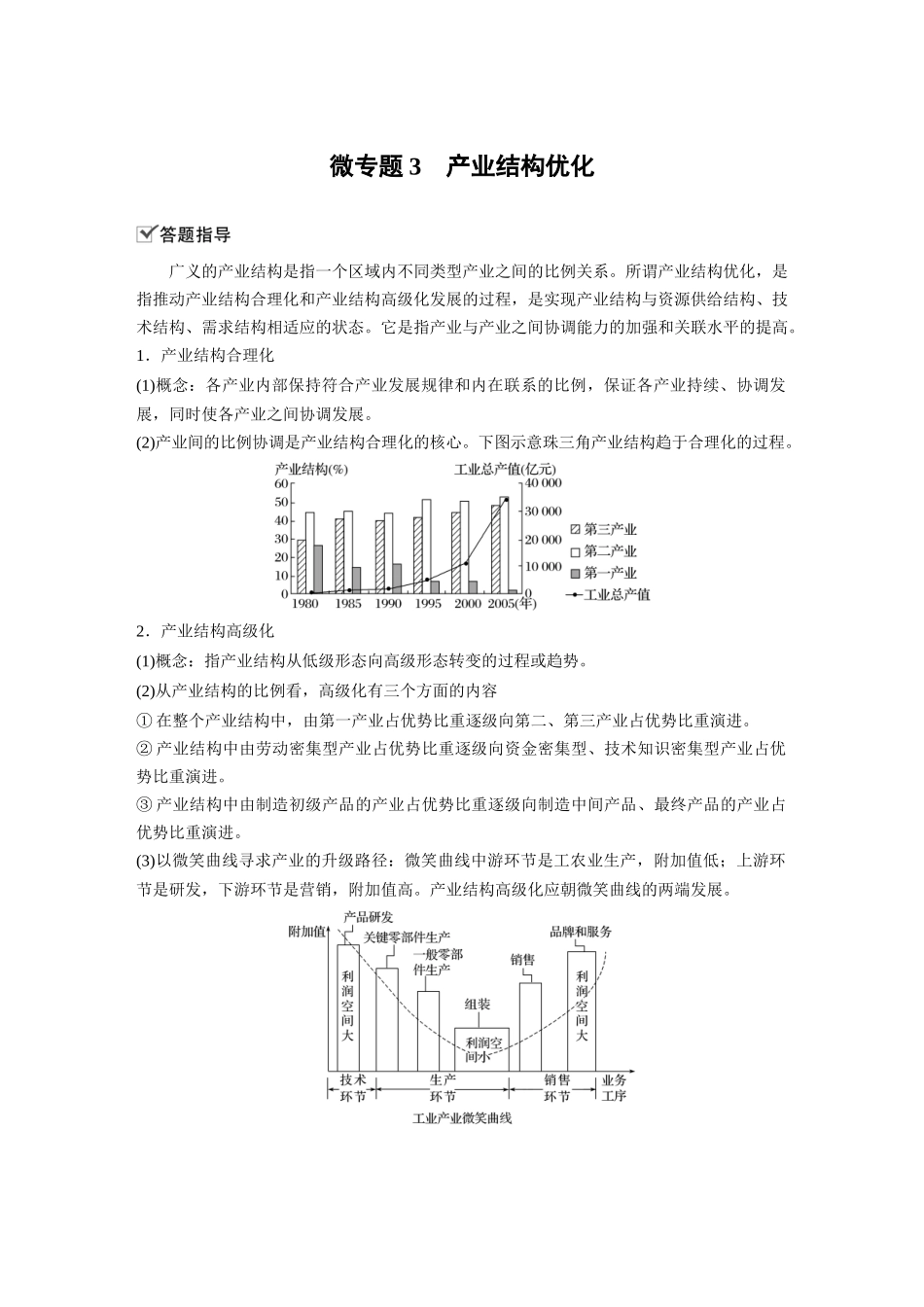第三章 微专题3　产业结构优化.docx_第1页