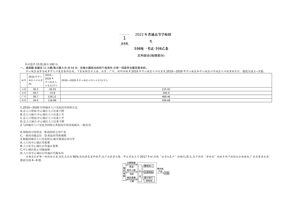 1.2022年全国乙卷.docx_第1页